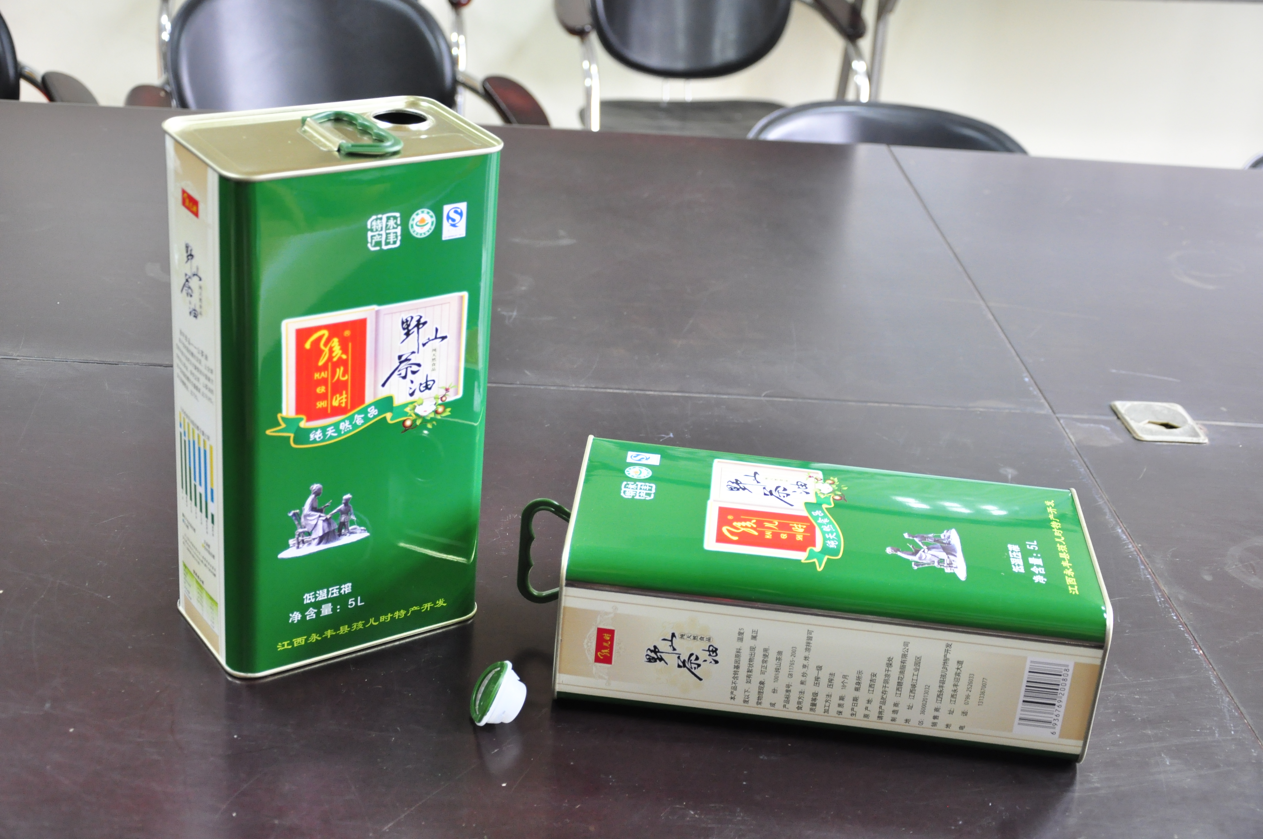 江西5升野山茶油鐵罐包裝定制 江西茶油鐵桶